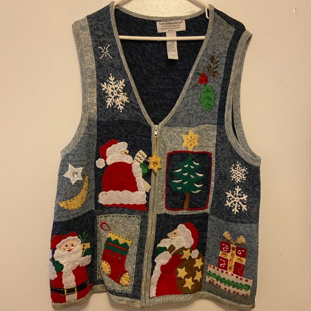Tiara International Christmas Sweater Vest. Size 2x